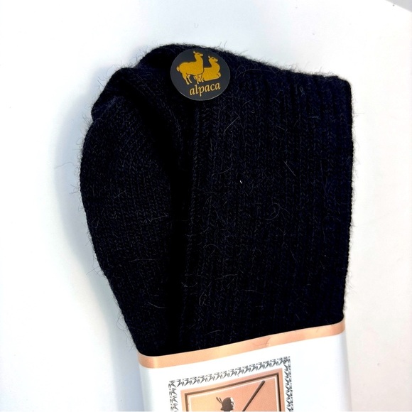 NEW Warrior Alpaca Ribbed Casual Socks Medium Black USA Made Warm Soft & Durable - Picture 2 of 3